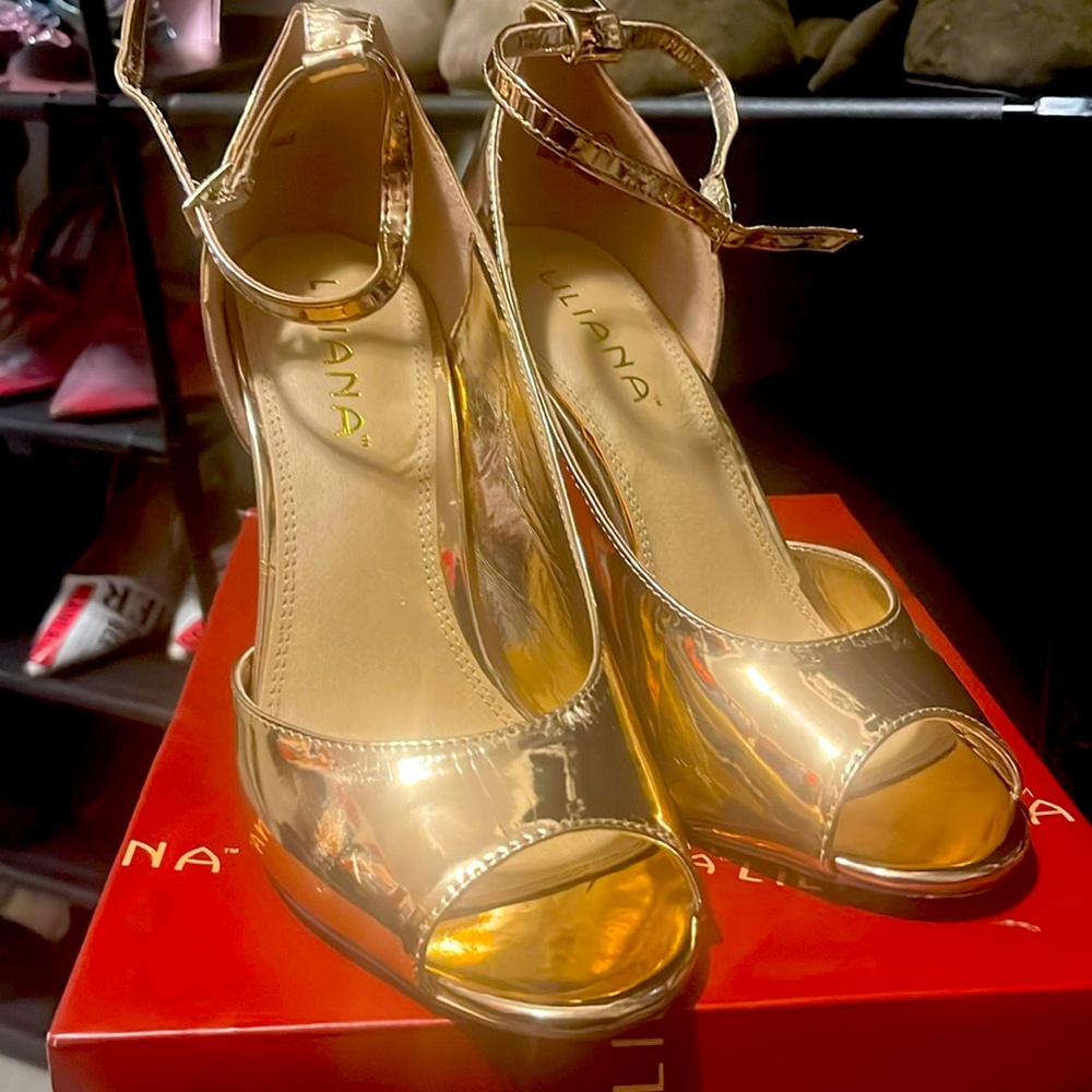 Rose gold wedding  heels
